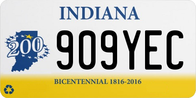 IN license plate 909YEC