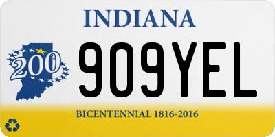 IN license plate 909YEL