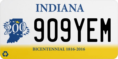 IN license plate 909YEM