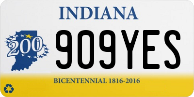 IN license plate 909YES