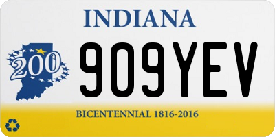 IN license plate 909YEV