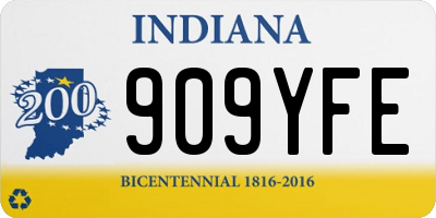 IN license plate 909YFE