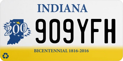IN license plate 909YFH