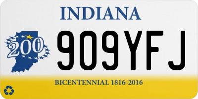 IN license plate 909YFJ