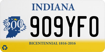 IN license plate 909YFO