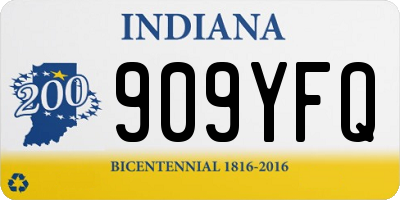 IN license plate 909YFQ