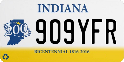 IN license plate 909YFR