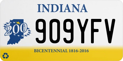 IN license plate 909YFV