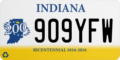 IN license plate 909YFW