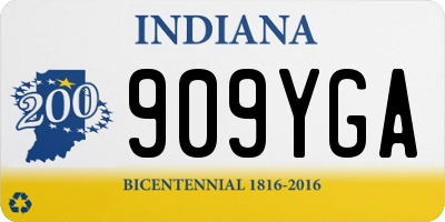 IN license plate 909YGA