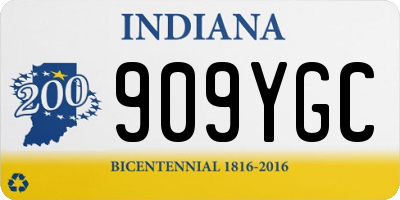 IN license plate 909YGC