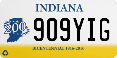 IN license plate 909YIG