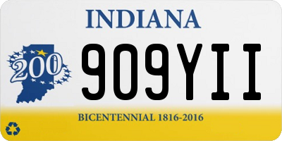 IN license plate 909YII