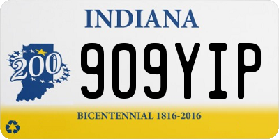 IN license plate 909YIP