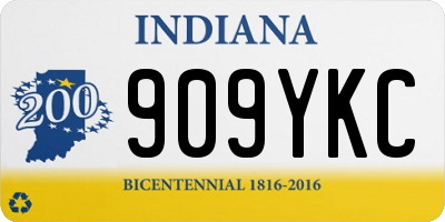 IN license plate 909YKC