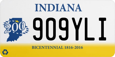 IN license plate 909YLI