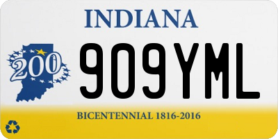 IN license plate 909YML
