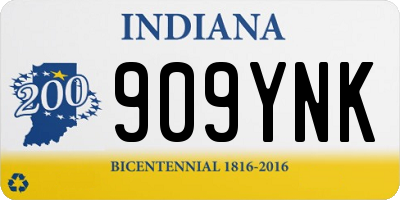 IN license plate 909YNK