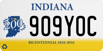 IN license plate 909YOC
