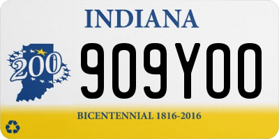 IN license plate 909YOO