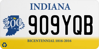 IN license plate 909YQB