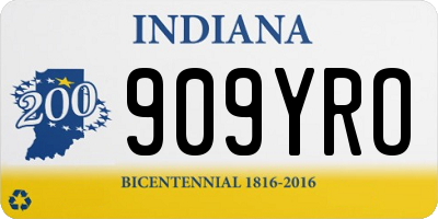IN license plate 909YRO