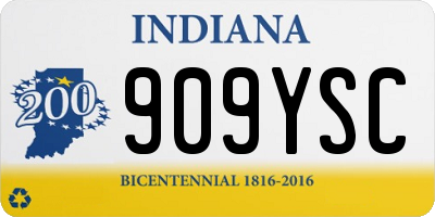 IN license plate 909YSC