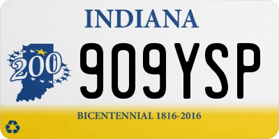 IN license plate 909YSP