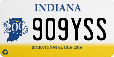 IN license plate 909YSS