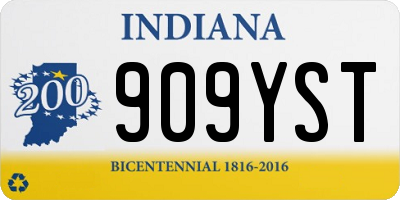 IN license plate 909YST