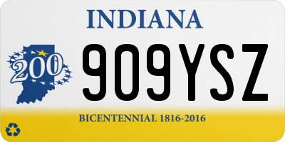 IN license plate 909YSZ