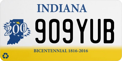 IN license plate 909YUB