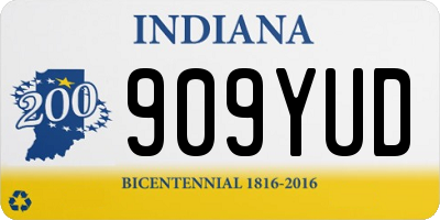 IN license plate 909YUD