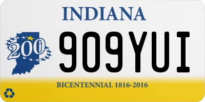 IN license plate 909YUI