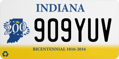 IN license plate 909YUV