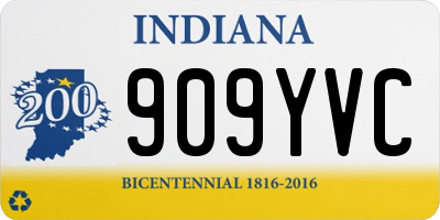 IN license plate 909YVC