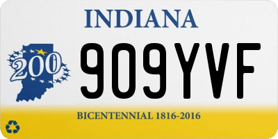 IN license plate 909YVF