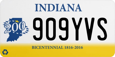 IN license plate 909YVS