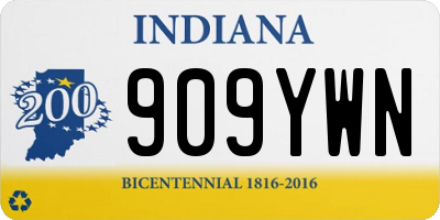 IN license plate 909YWN