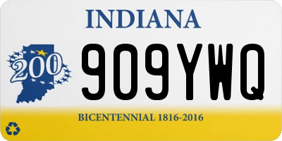 IN license plate 909YWQ