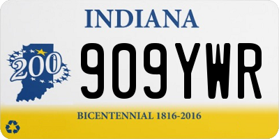 IN license plate 909YWR