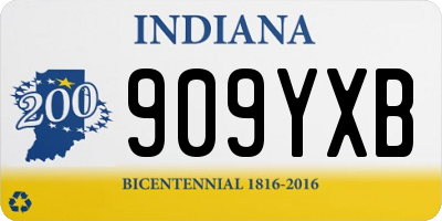 IN license plate 909YXB