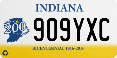 IN license plate 909YXC