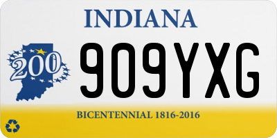 IN license plate 909YXG