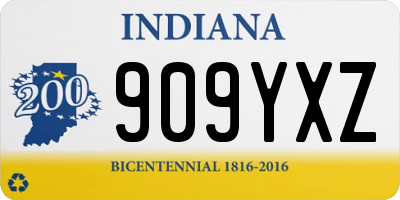 IN license plate 909YXZ