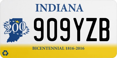 IN license plate 909YZB