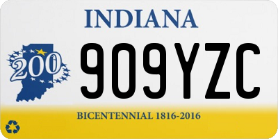 IN license plate 909YZC