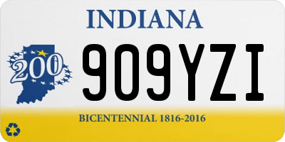 IN license plate 909YZI