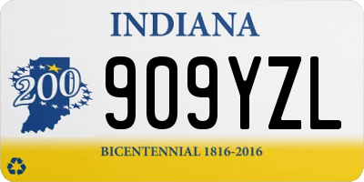 IN license plate 909YZL