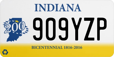 IN license plate 909YZP